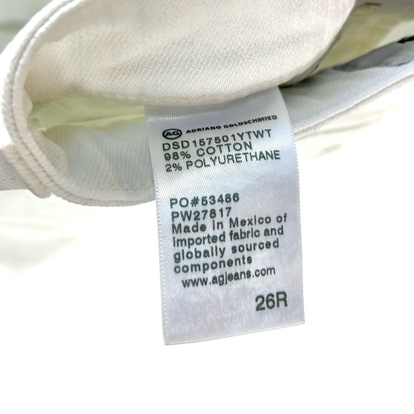 AG Adriano Goldschmied Ex-Boyfriend Slim 1 Year Tonal White Jeans - Picture 9 of 9